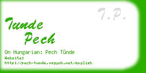 tunde pech business card
